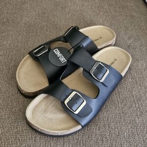 Black Double Strap Sandals